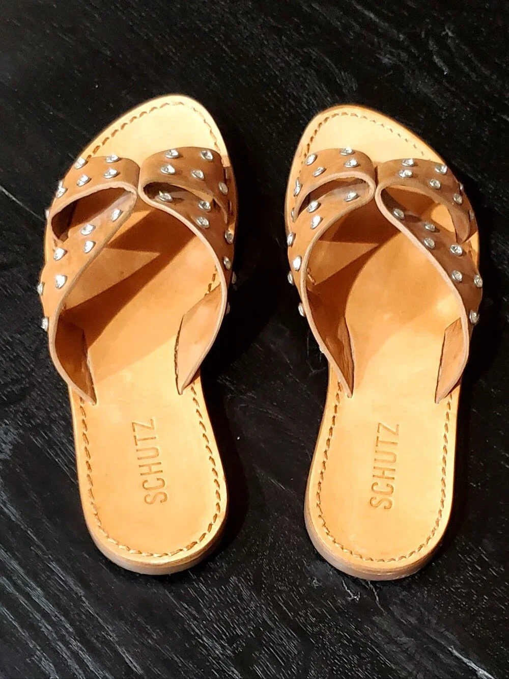 SCHUTZ rhinestone studded
